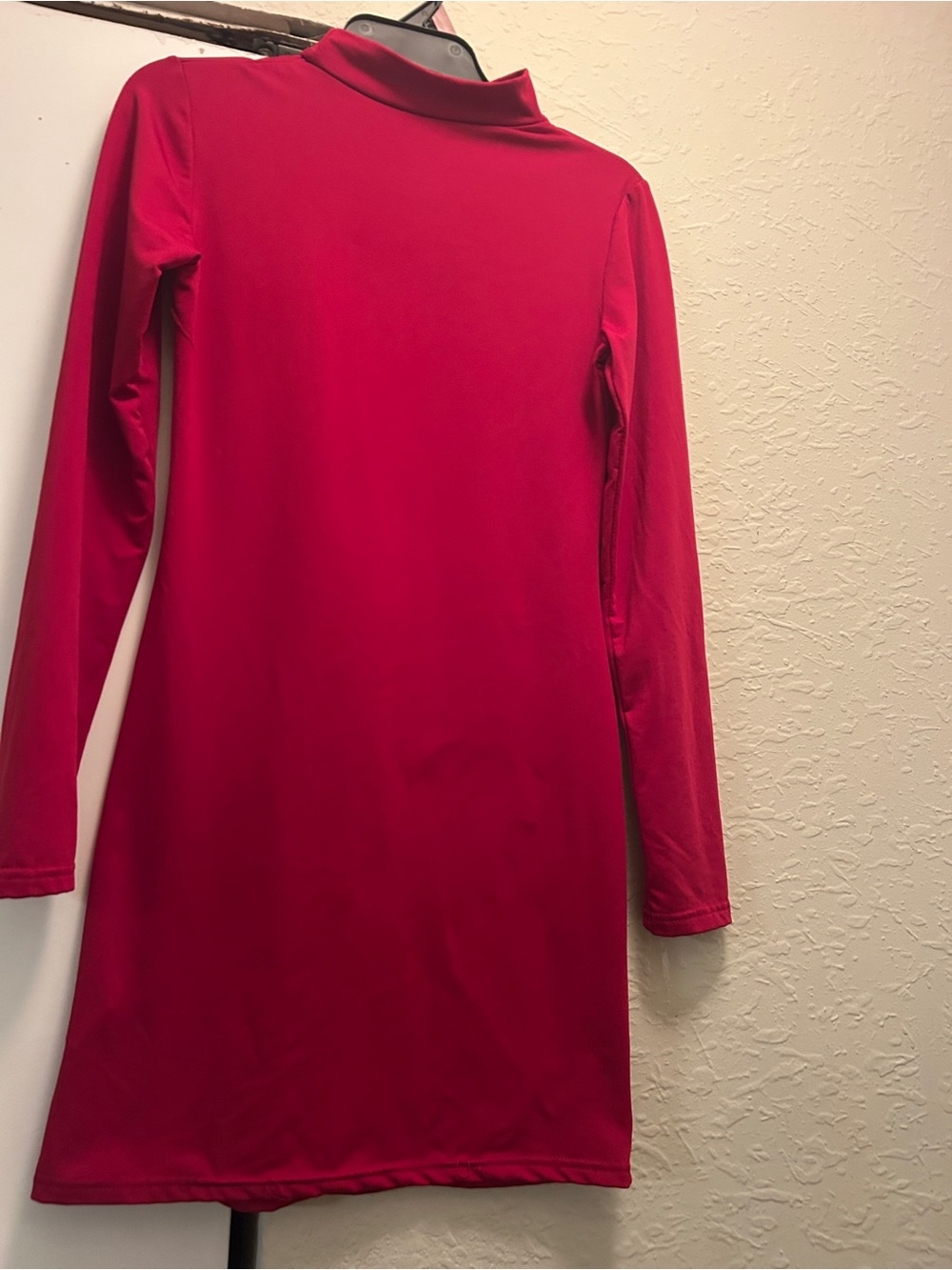 Amazon Women’s Long-Sleeve Mock Neck Red Dress